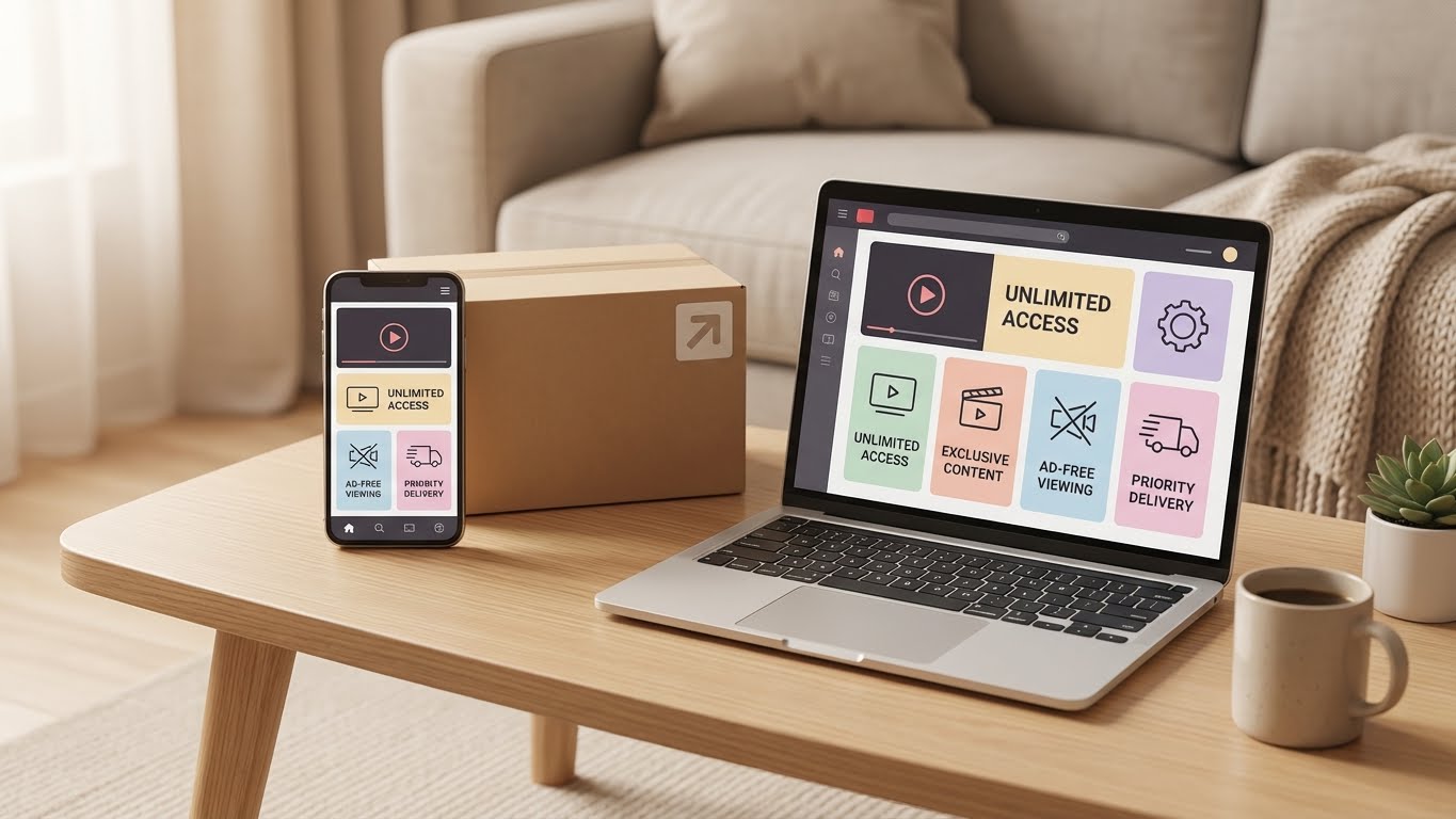 Online membership benefits illustration